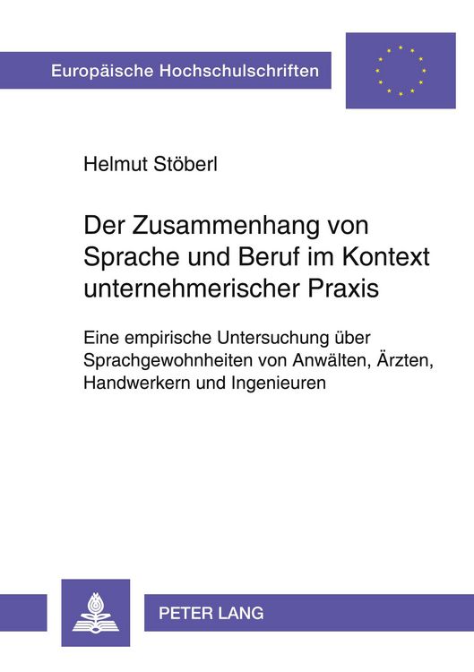 Produktbild: Der Zusammenhang von Sprache und Beruf im Kontext unternehmerischer Praxis