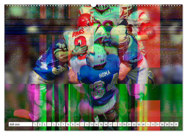 Produktbild: American Football - Power (hochwertiger Premium Wandkalender 2026 DIN A2 quer), Kunstdruck in Hochglanz