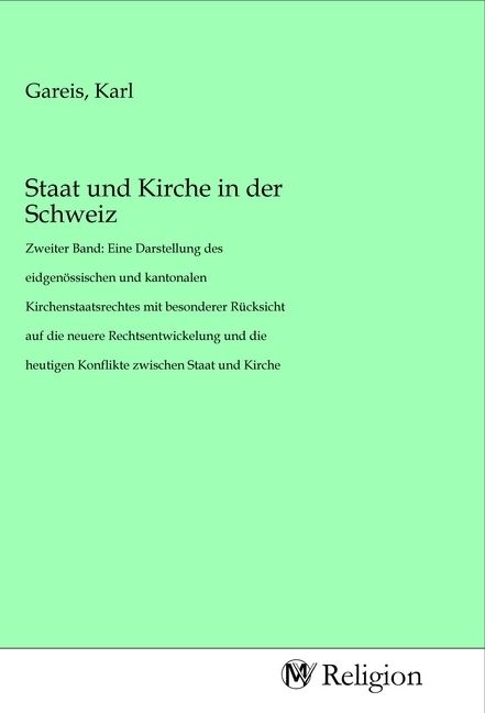 Produktbild: Staat und Kirche in der Schweiz