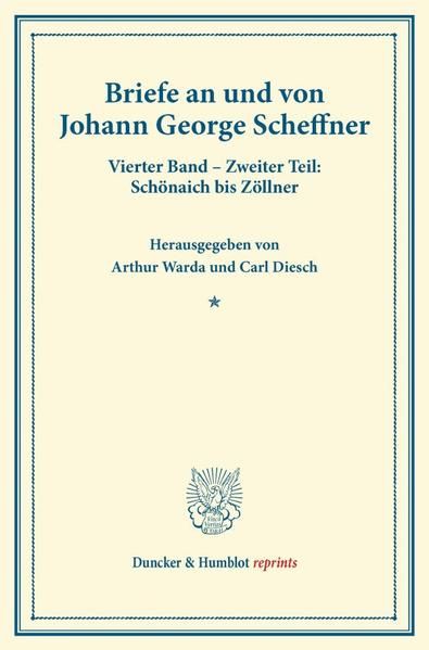 Produktbild: Briefe an und von Johann George Scheffner.