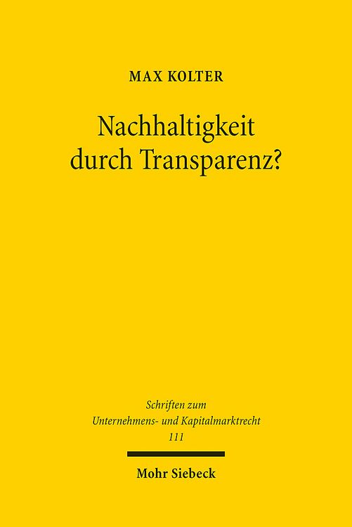 Produktbild: Nachhaltigkeit durch Transparenz?