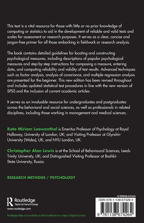 Produktbild: An Introduction to Psychological Tests and Scales