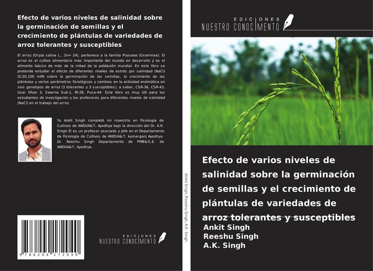 Produktbild: Efecto de varios niveles de salinidad sobre la germinaci&oacute;n de semillas y el crecimiento de pl&aacute;ntulas de variedades de arroz tolerantes y susceptibles
