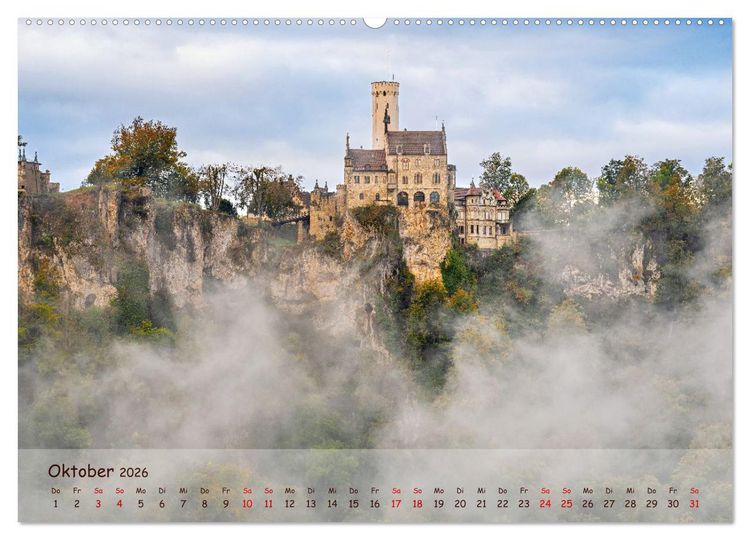 Produktbild: Festungen und Schl&ouml;sser auf der Schw&auml;bischen Alb (Wandkalender 2026 DIN A2 quer), CALVENDO Monatskalender