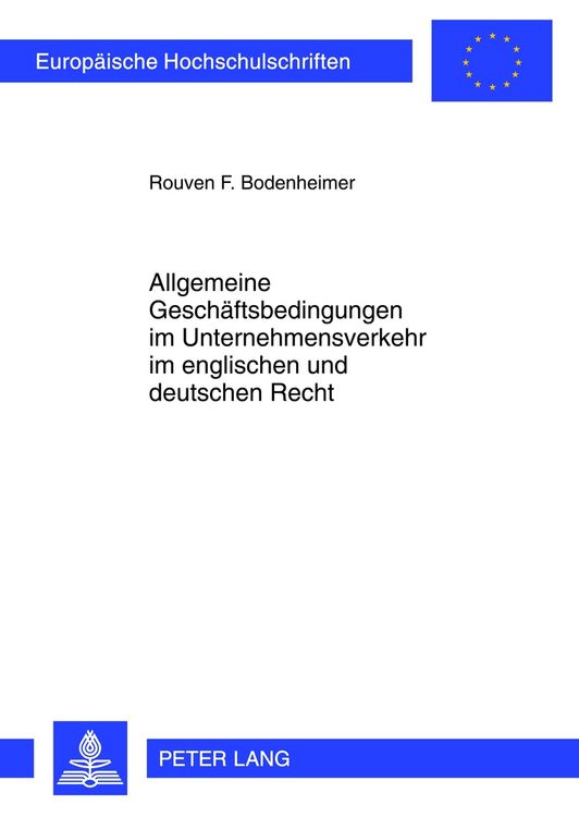 Produktbild: Allgemeine Geschaeftsbedingungen im Unternehmensverkehr im englischen und deutschen Recht