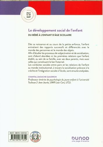 Produktbild: Le d&eacute;veloppement social de l'enfant