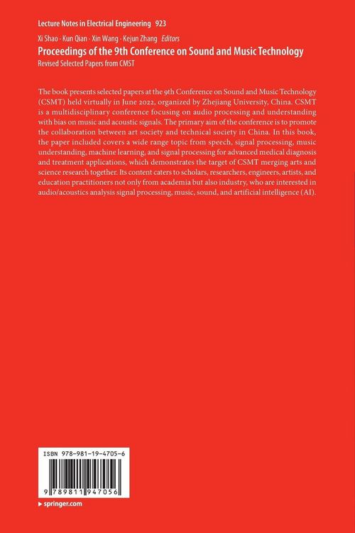 Produktbild: Proceedings of the 9th Conference on Sound and Music Technology