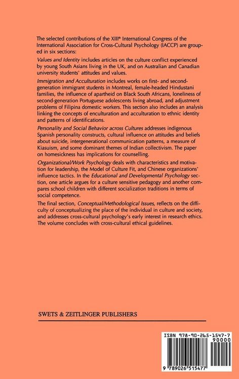 Produktbild: Latest Contributions to Cross-cultural Psychology