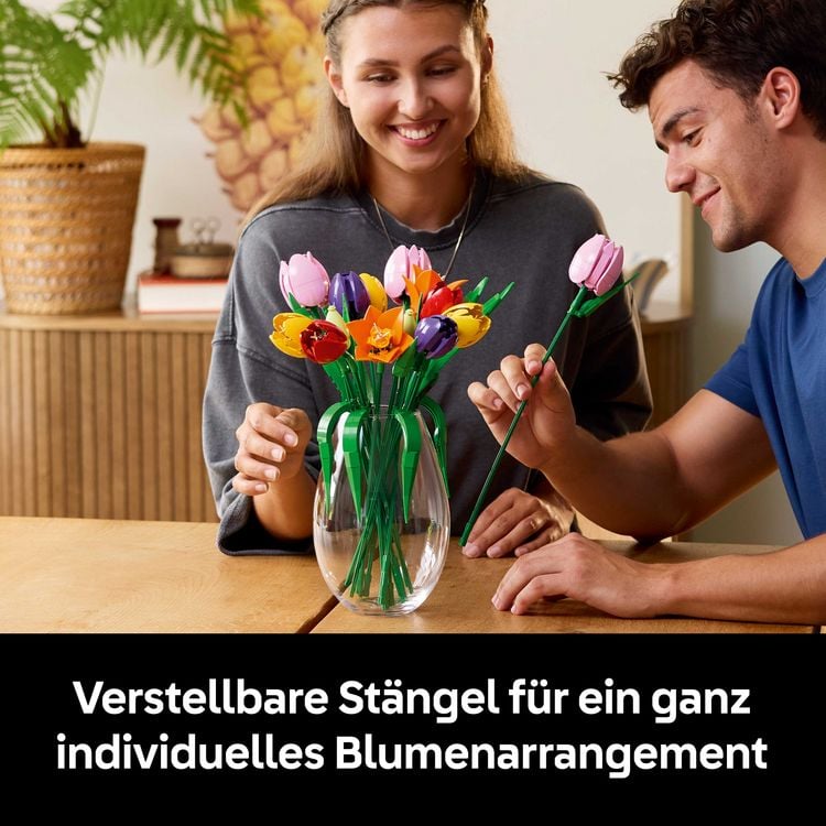 Produktbild: LEGO Botanicals 11501 Tulpenstrau&szlig;, Kunstblumen f&uuml;r Erwachsene