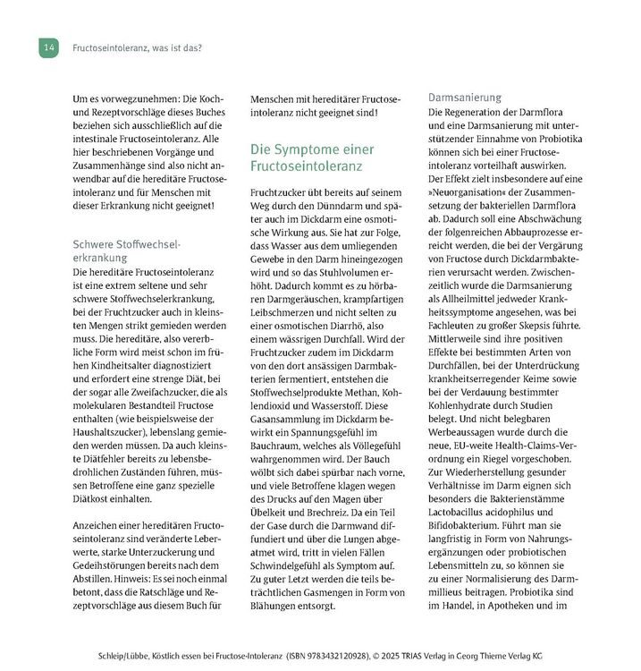 Produktbild: K&ouml;stlich essen Fructoseintoleranz