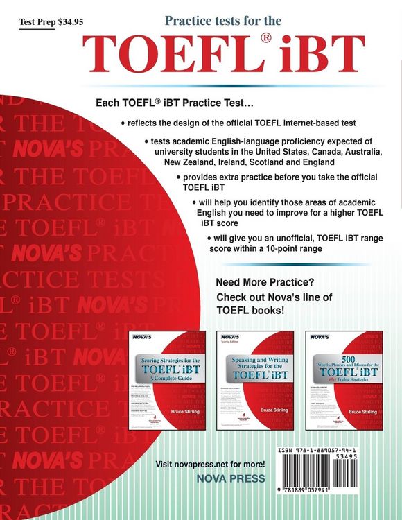 Produktbild: Practice Tests for the TOEFL iBT