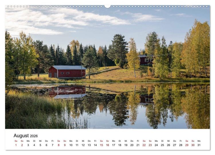 Produktbild: Finnland - Eine bezaubernde Reise in den Norden. (hochwertiger Premium Wandkalender 2026 DIN A2 quer), Kunstdruck in Hochglanz