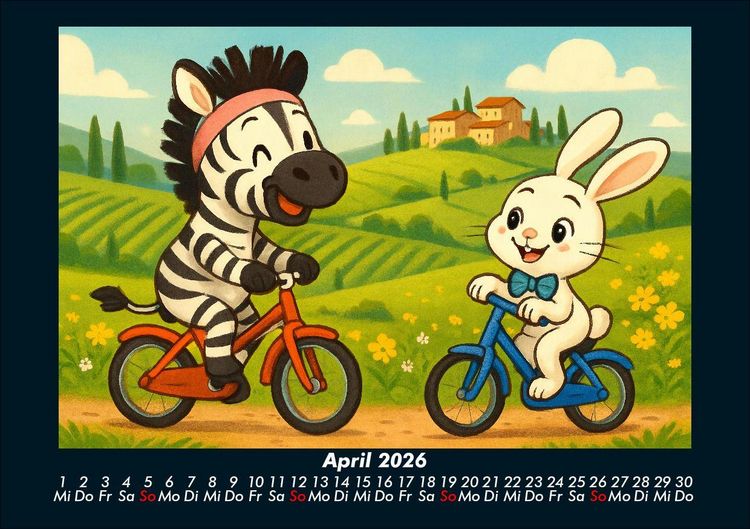 Produktbild: Zara & Bouncy in Italien 2026 Fotokalender DIN A5