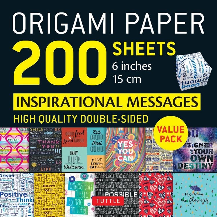Produktbild: Origami Paper 200 Sheets Inspirational Messages 6 (15 CM)