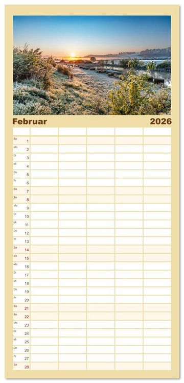 Produktbild: Familienplaner 2026 - Bunter Pf&auml;lzerwald mit 5 Spalten (Wandkalender, 21 x 45 cm) CALVENDO