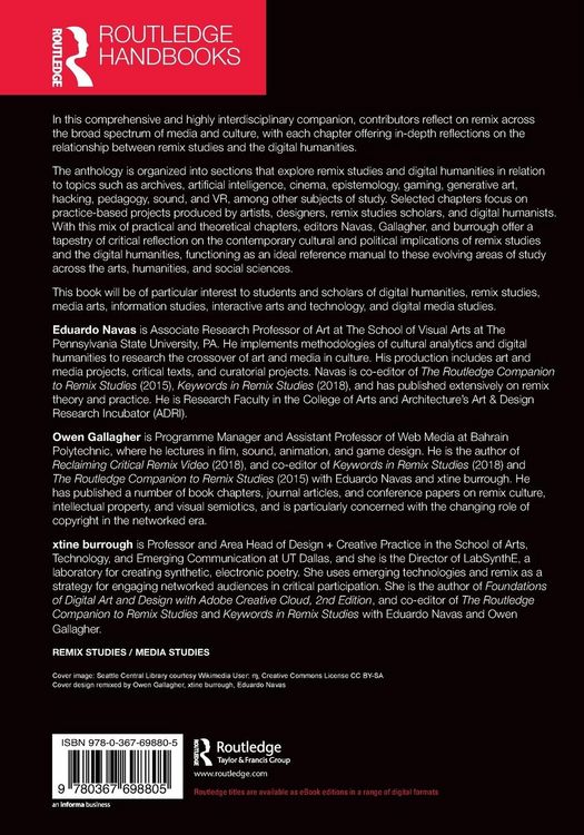 Produktbild: The Routledge Handbook of Remix Studies and Digital Humanities