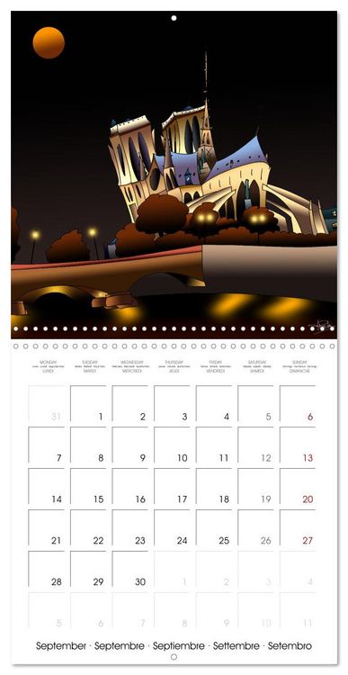 Produktbild: PARICATURES (Calendrier mural carr&eacute; 2026 30x30 cm) Calendrier double avec une page pour vos prises de notes
