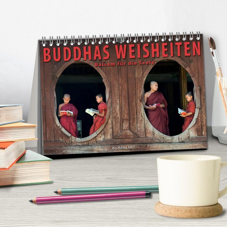 Produktbild: BUDDHAS WEISHEITEN - Balsam f&uuml;r die Seele (Tischkalender 2026 DIN A5 quer), CALVENDO Monatskalender