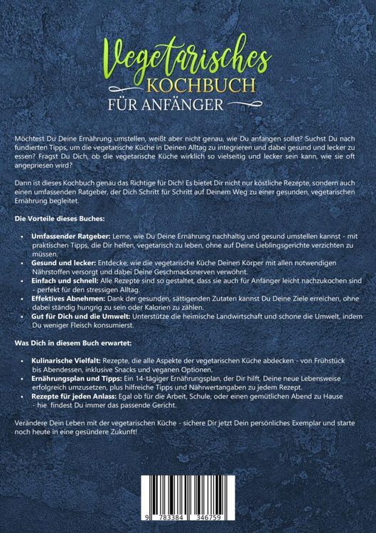 Produktbild: Vegetarisches Kochbuch f&uuml;r Anf&auml;nger