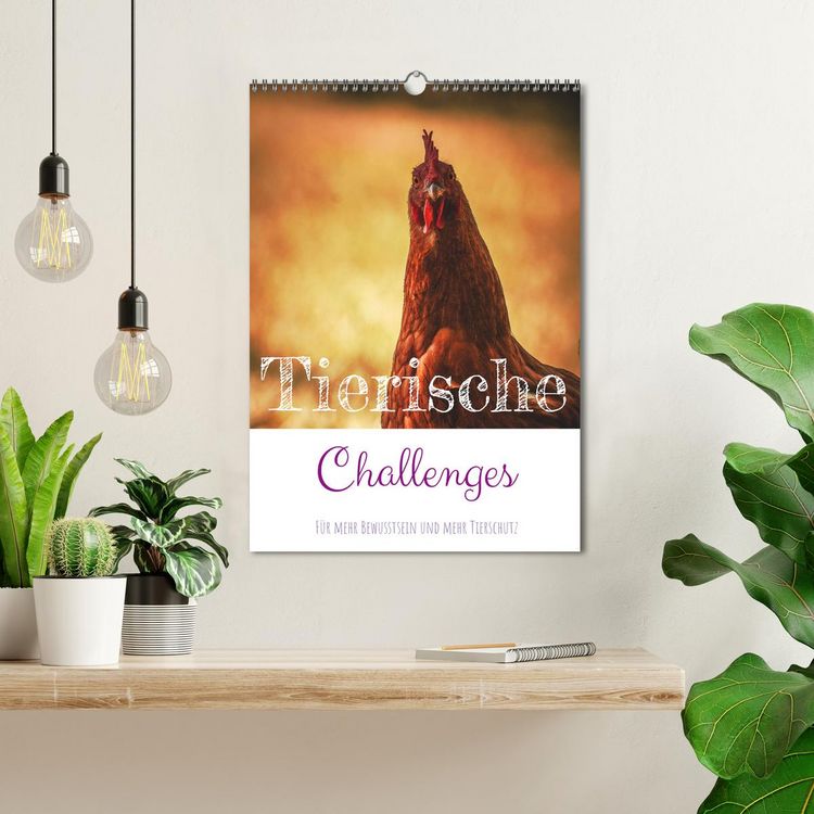 Produktbild: Tierische Challenges: F&uuml;r mehr Bewusstsein und mehr Tierschutz (Wandkalender 2026 DIN A3 hoch), CALVENDO Monatskalender