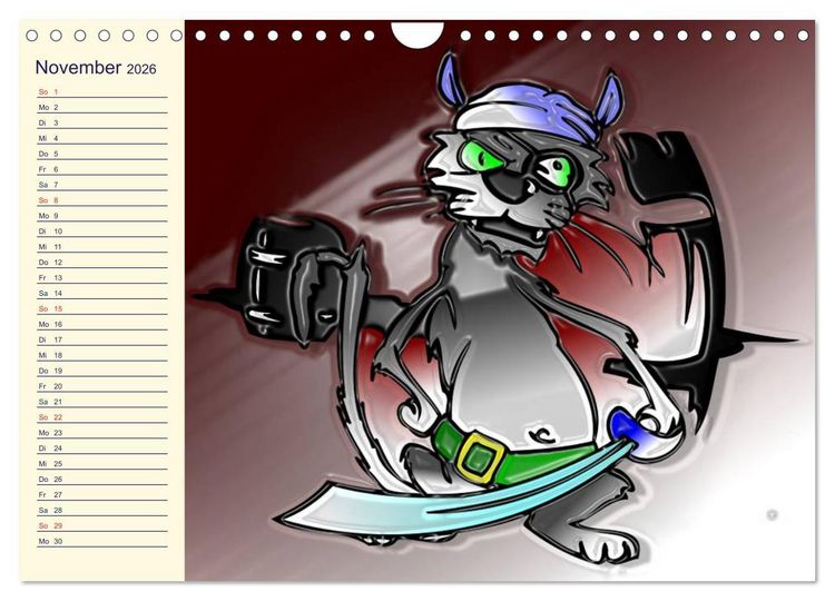 Produktbild: Alles f&uuml;r die Katz! Lustiger Katzen-Planer (Wandkalender 2026 DIN A4 quer), CALVENDO Monatskalender