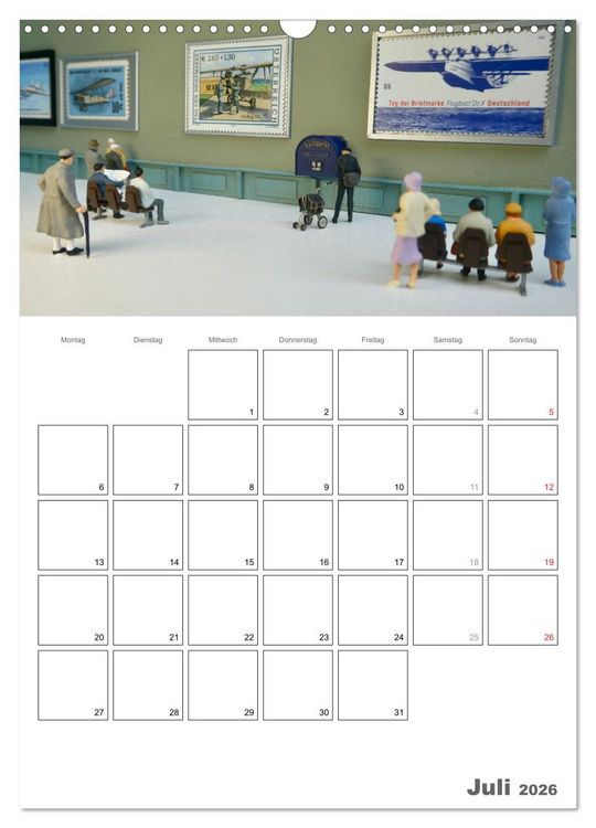 Produktbild: Follow me and have fun - kleine Leute am Flugplatz (Wandkalender 2026 DIN A3 hoch), CALVENDO Monatskalender