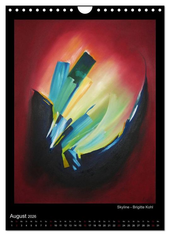 Produktbild: Kunstkalender der Moerser Palette e.V. - Abstraktes (Wandkalender 2026 DIN A4 hoch), CALVENDO Monatskalender