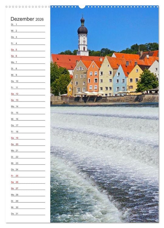 Produktbild: Auf dem Lechradweg - Zwischen Formarinsee und Landsberg am Lech (hochwertiger Premium Wandkalender 2026 DIN A2 hoch), Kunstdruck in Hochglanz
