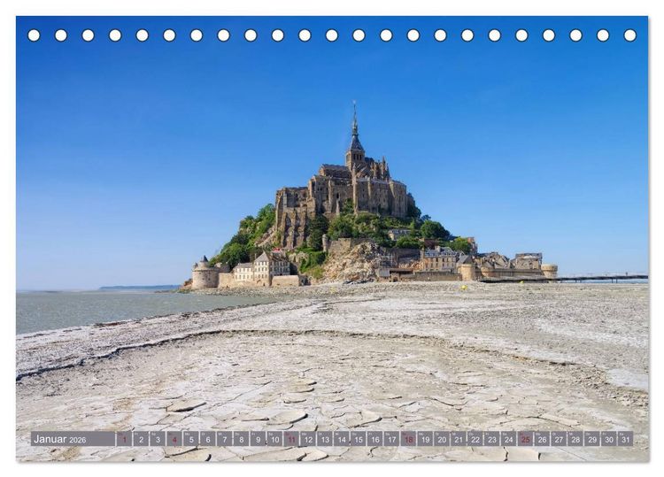 Produktbild: Le Mont-Saint-Michel - Sagenumwobener Klosterberg im Watt (Tischkalender 2026 DIN A5 quer), CALVENDO Monatskalender
