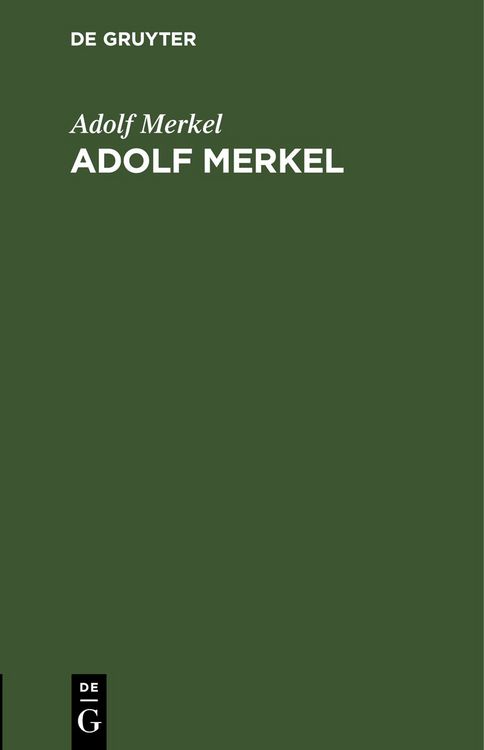 Produktbild: Adolf Merkel