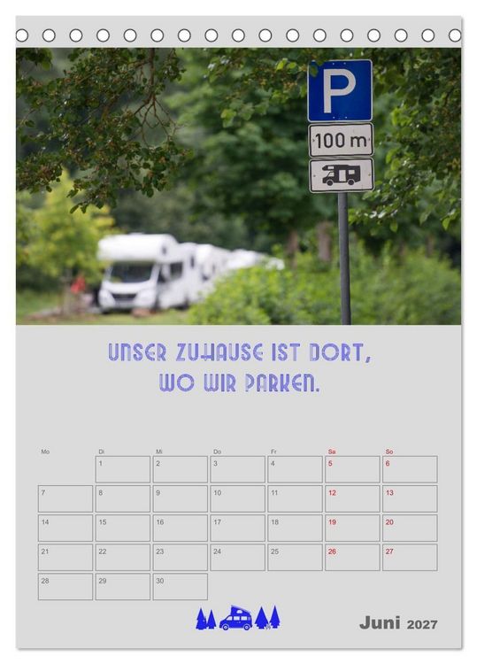 Produktbild: Camping - Hotel kann jeder! (Tischkalender 2027 DIN A5 hoch), CALVENDO Monatskalender
