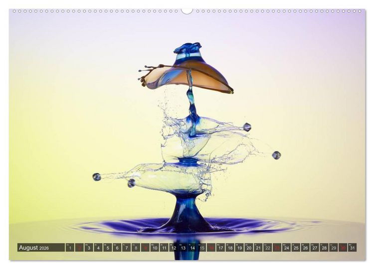 Produktbild: Wassertropfen Kunst Fotografie (Wandkalender 2026 DIN A2 quer), CALVENDO Monatskalender