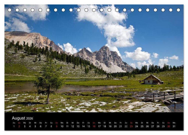 Produktbild: Ladinien - Wo S&uuml;dtirol am sch&ouml;nsten ist (Tischkalender 2026 DIN A5 quer), CALVENDO Monatskalender
