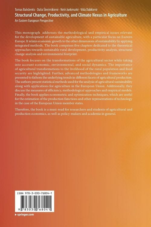 Produktbild: Structural Change, Productivity, and Climate Nexus in Agriculture