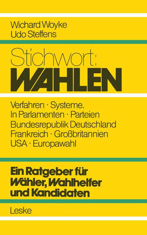 Produktbild: Stichwort: Wahlen
