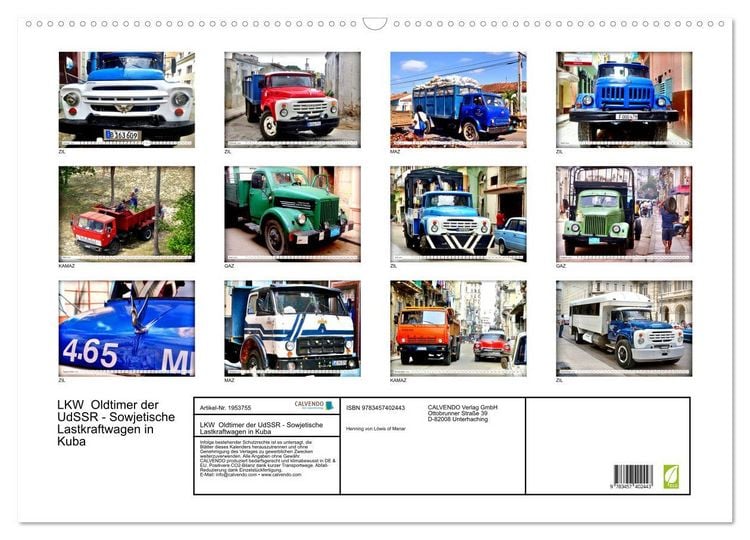 Produktbild: LKW Oldtimer der UdSSR - Sowjetische Lastkraftwagen in Kuba (Wandkalender 2026 DIN A2 quer), CALVENDO Monatskalender