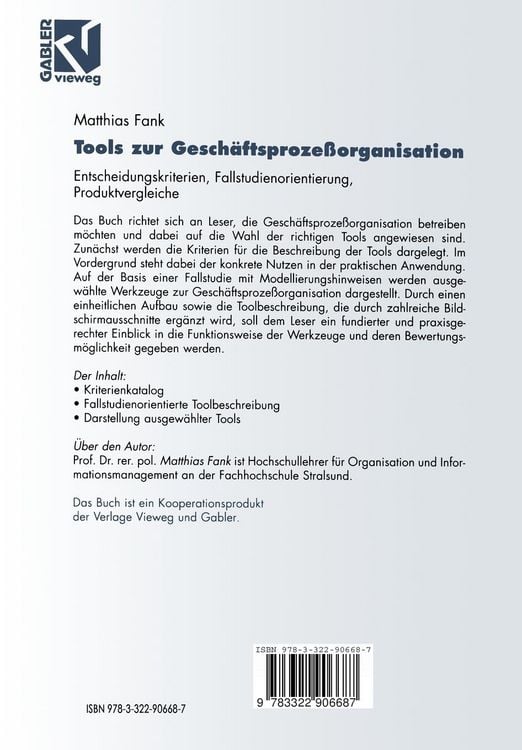 Produktbild: Tools zur Gesch&auml;ftsproze&szlig;organisation
