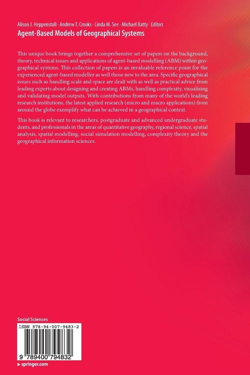 Produktbild: Agent-Based Models of Geographical Systems