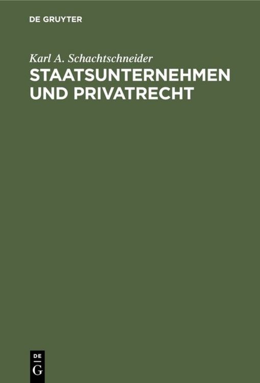 Produktbild: Staatsunternehmen und Privatrecht
