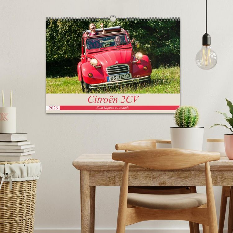 Produktbild: Citro&euml;n 2 CV - Zum Kippen zu schade (Wandkalender 2026 DIN A3 quer), CALVENDO Monatskalender