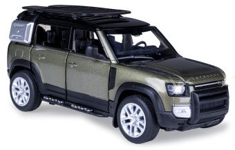 Produktbild: Land Rover Defender 110 Diecast 1:32 gr&uuml;n inkl. Knopfzellen