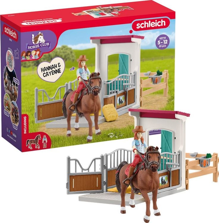 Produktbild: schleich&reg; 13793 Pferdebox mit Hannah & Cayenne