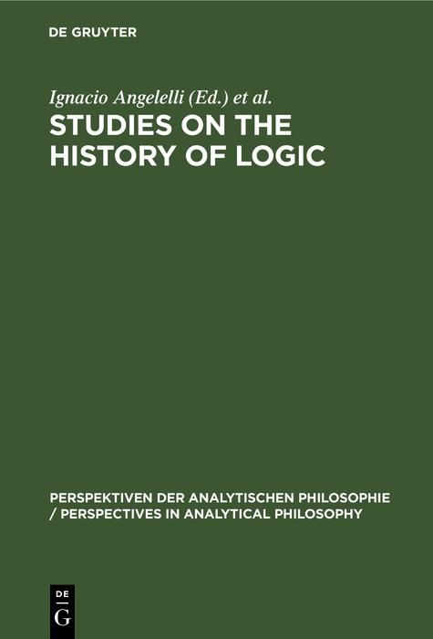 Produktbild: Studies on the History of Logic