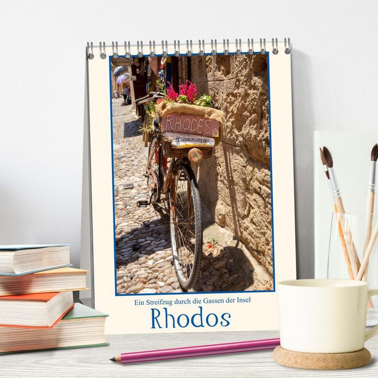 Produktbild: Ein Streifzug durch die Gassen der Insel Rhodos (Tischkalender 2026 DIN A5 hoch), CALVENDO Monatskalender