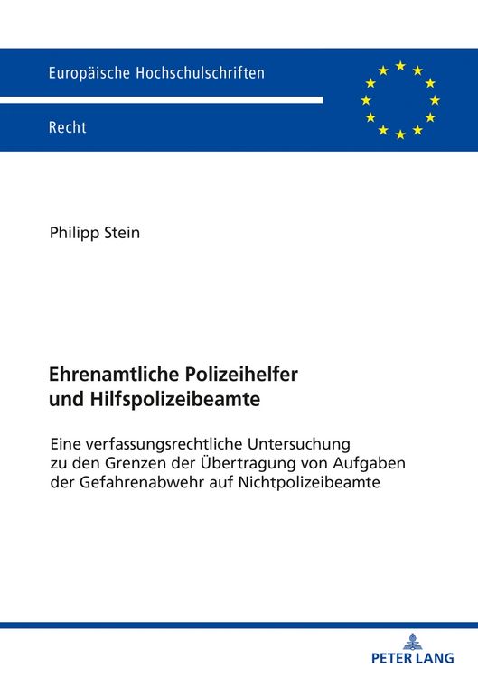 Produktbild: Ehrenamtliche Polizeihelfer und Hilfspolizeibeamte