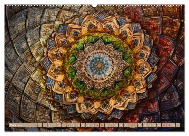 Produktbild: Geometrische Kaleidoskope (hochwertiger Premium Wandkalender 2026 DIN A2 quer), Kunstdruck in Hochglanz