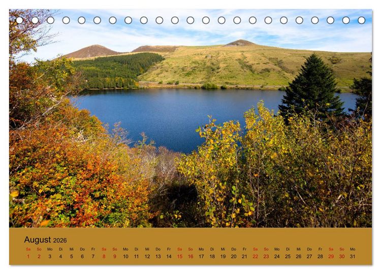 Produktbild: Naturparadies Auvergne (Tischkalender 2026 DIN A5 quer), CALVENDO Monatskalender
