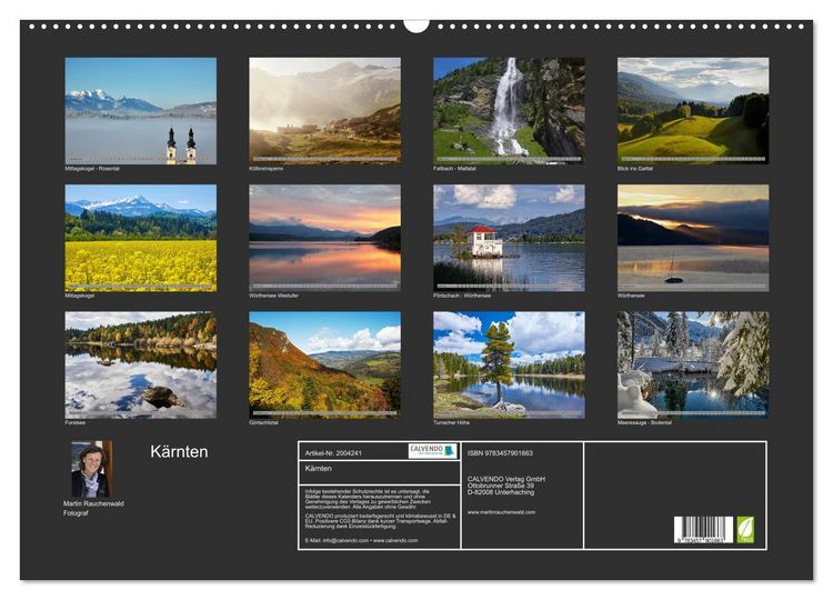 Produktbild: K&auml;rnten (Wandkalender 2026 DIN A2 quer), CALVENDO Monatskalender