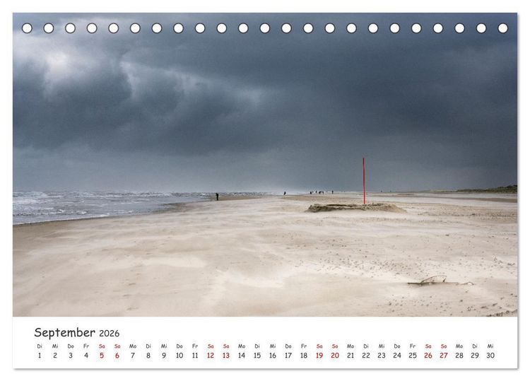 Produktbild: Nordsee, Meer, Strand und Wind (Tischkalender 2026 DIN A5 quer), CALVENDO Monatskalender