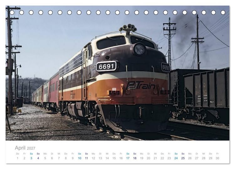 Produktbild: US Diesellokomotiven (Tischkalender 2027 DIN A5 quer), CALVENDO Monatskalender